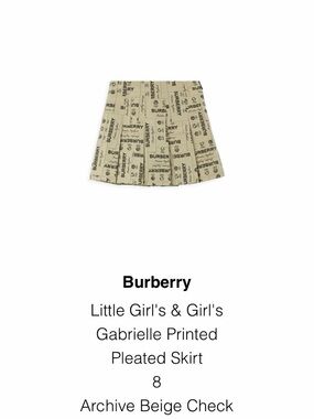 Burberry Gabrielle Printed Pleated Skirt
